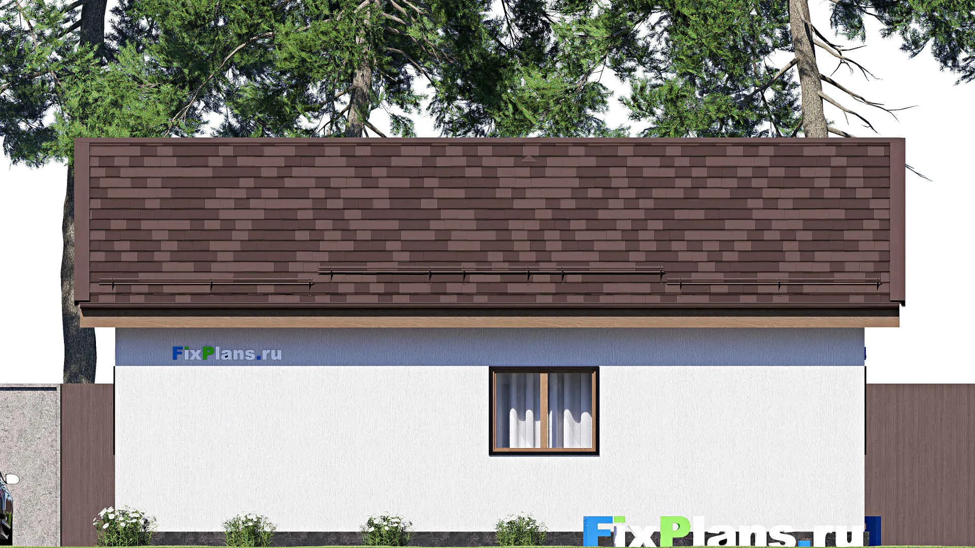 F-18575 - Проект одноэтажного дома 9 на 11, площадью 80 м² с 2 спальнями