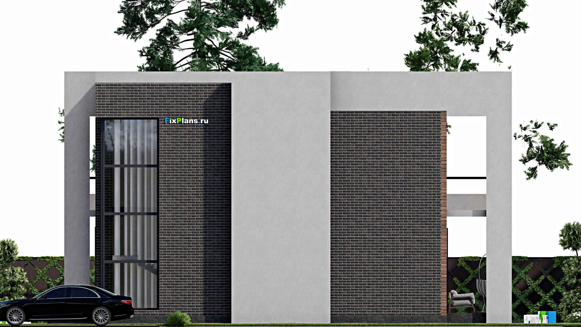 F-6290 - Проект двухэтажного дома 11 на 16, площадью 230 м² с террасой, балконом и 3 спальнями