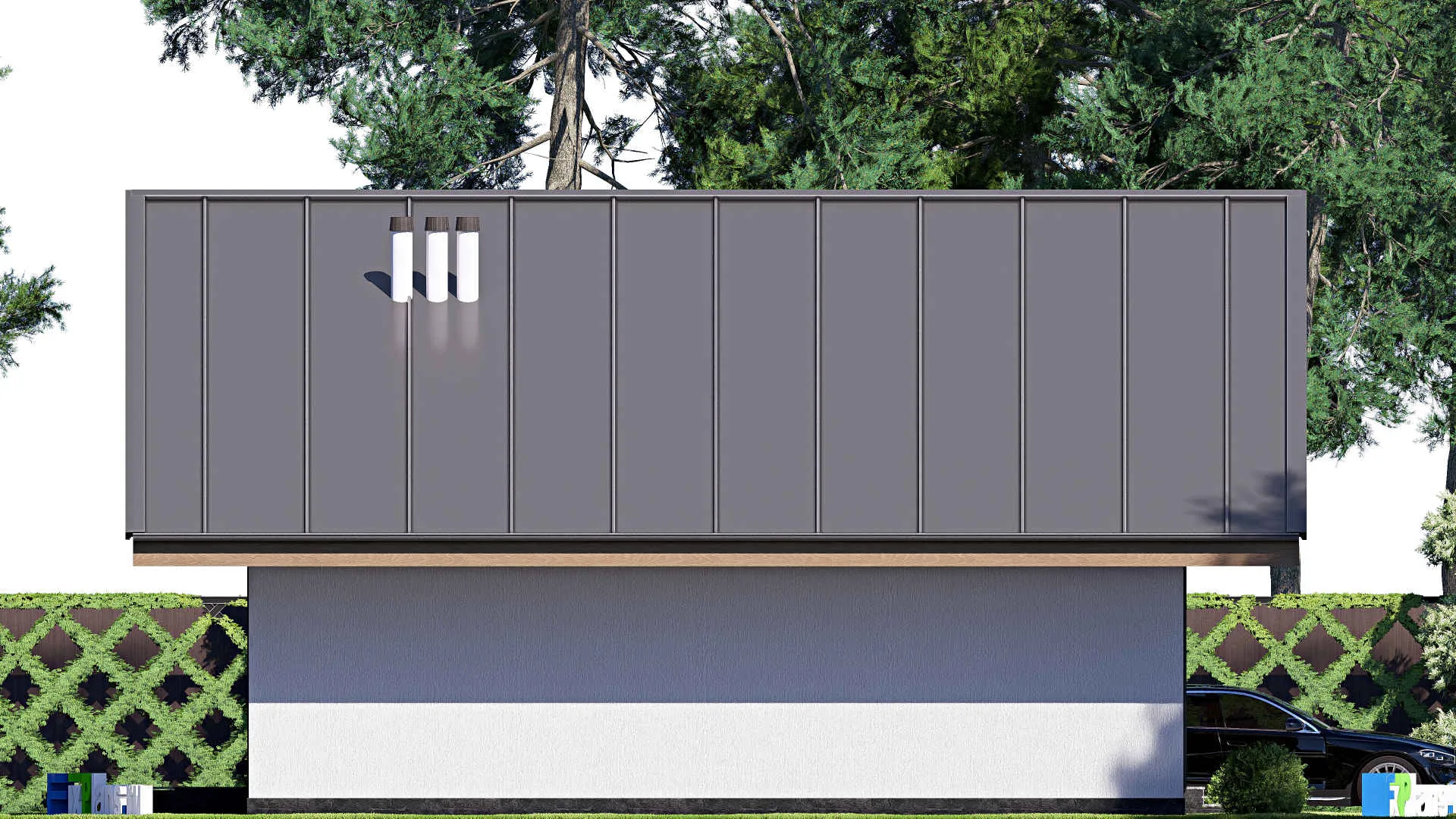 F-19907 - Проект одноэтажного дома 11 на 14, площадью 110 м² с 2 спальнями