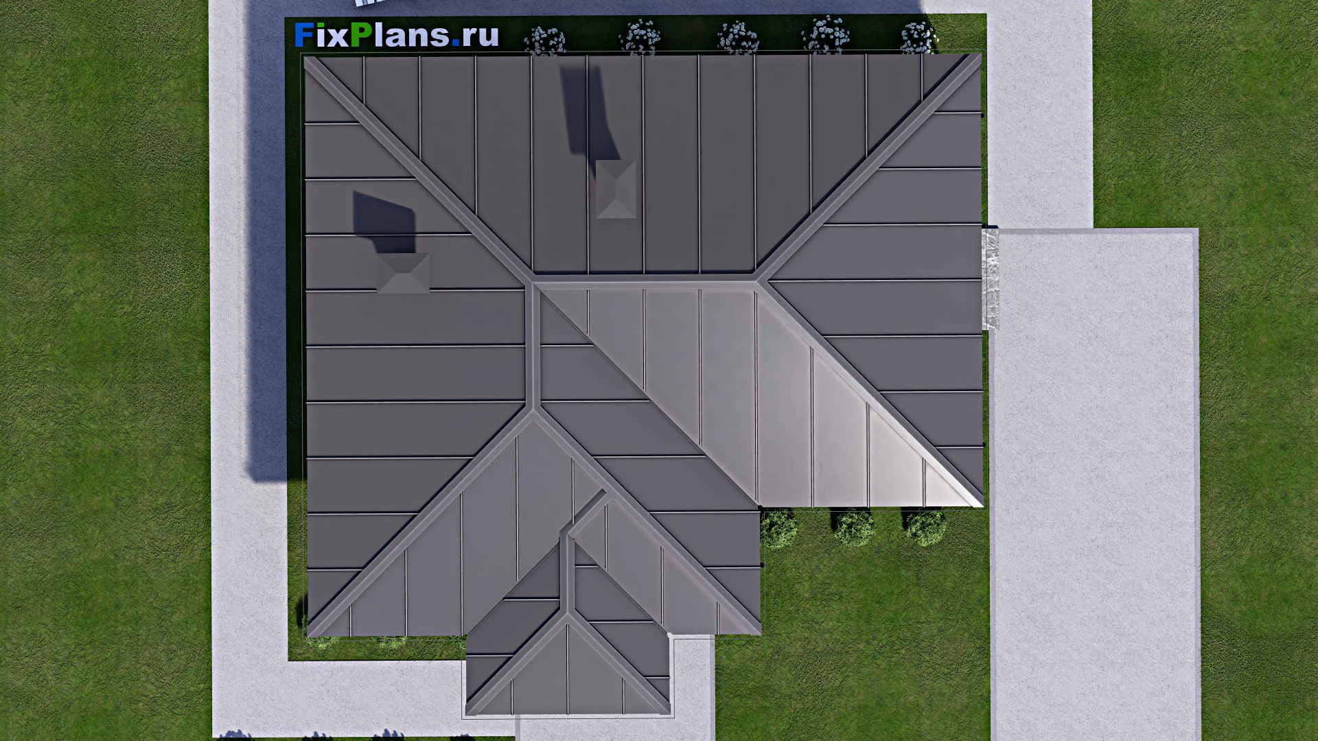 F-14912 - Проект бани 12 на 12, площадью 90 м² с терассой, санузлом и спальней