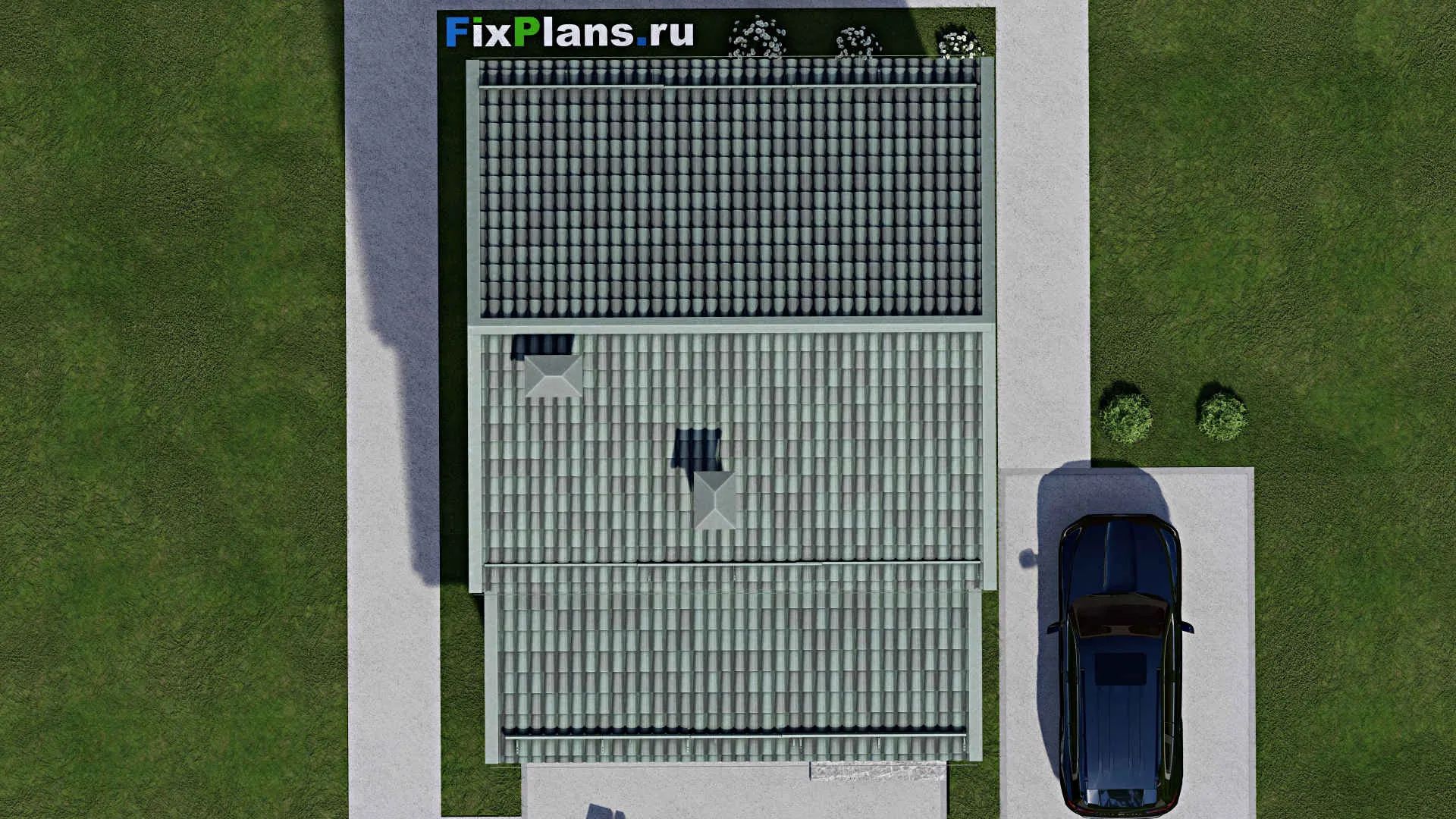 F-12194 - Проект дома с мансардой 7 на 10, площадью 100 м² с 3 спальнями