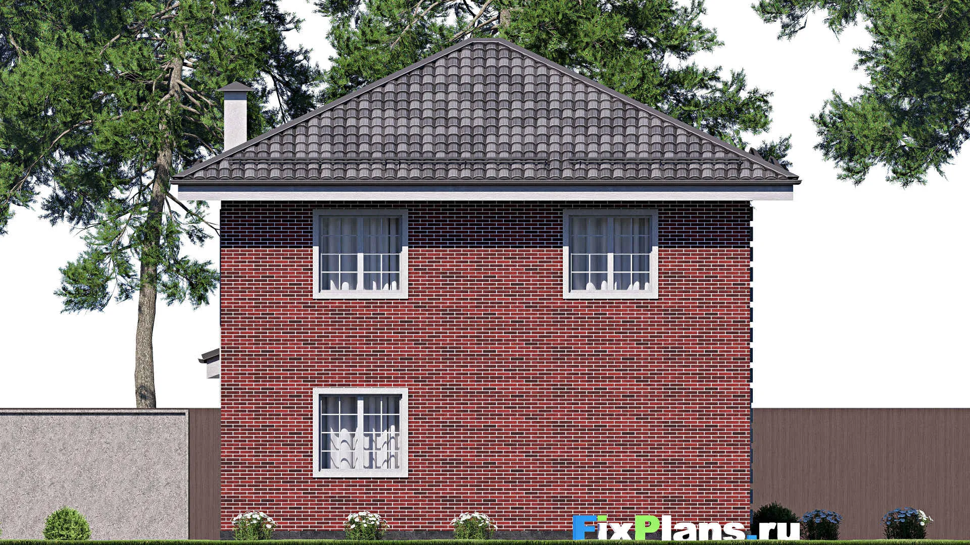 F-17684 - Проект двухэтажного дома 10 на 11, площадью 130 м² с 4 спальнями