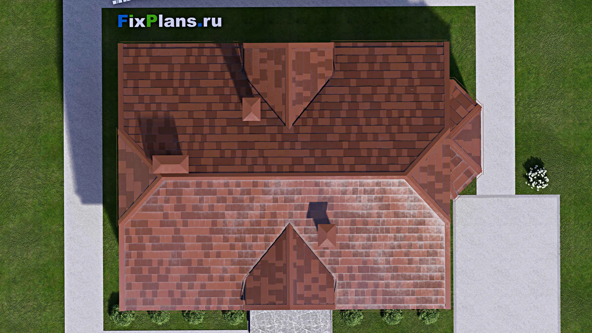 F-13409 - Проект дома с мансардой 11 на 14, площадью 150 м² с 5 спальнями