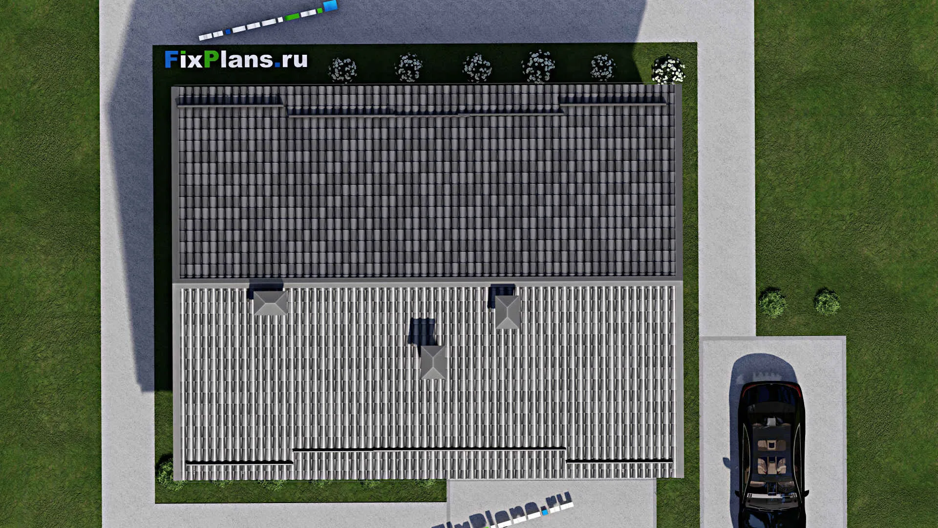 F-10529 - Проект одноэтажного дома 10 на 13, площадью 90 м² с 1 спальнями