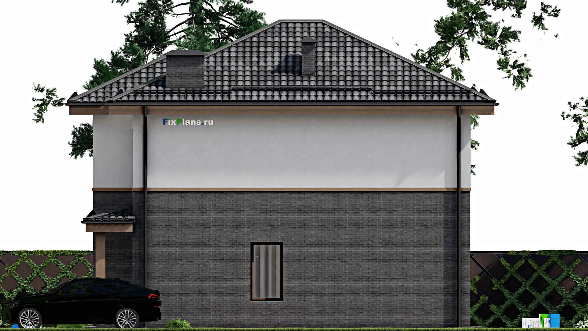 F-7514 - Проект двухэтажного дома 9 на 12, площадью 150 м² с 4 спальнями