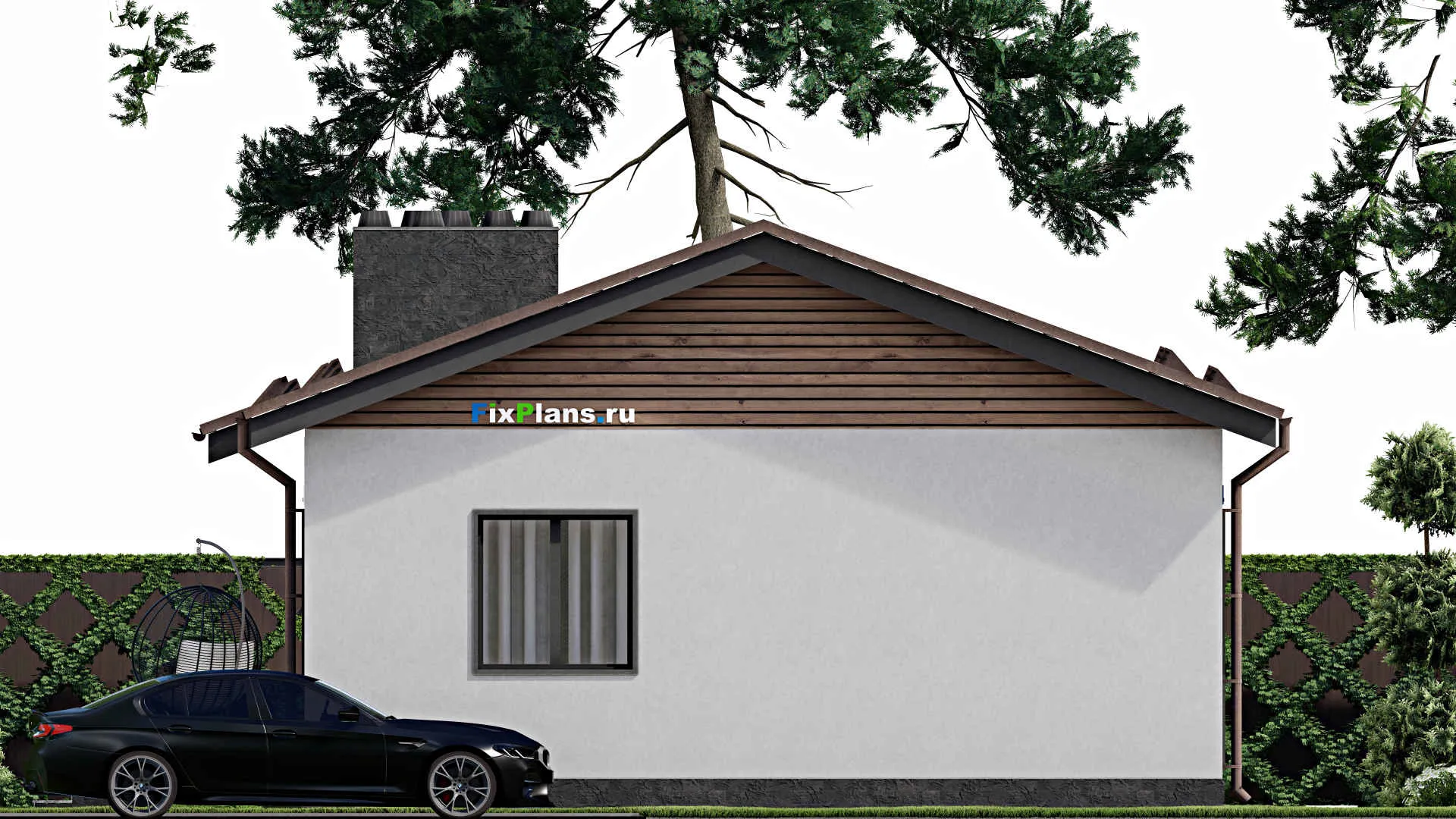F-3437 - Проект одноэтажного дома 9 на 16, площадью 120 м² с 3 спальнями